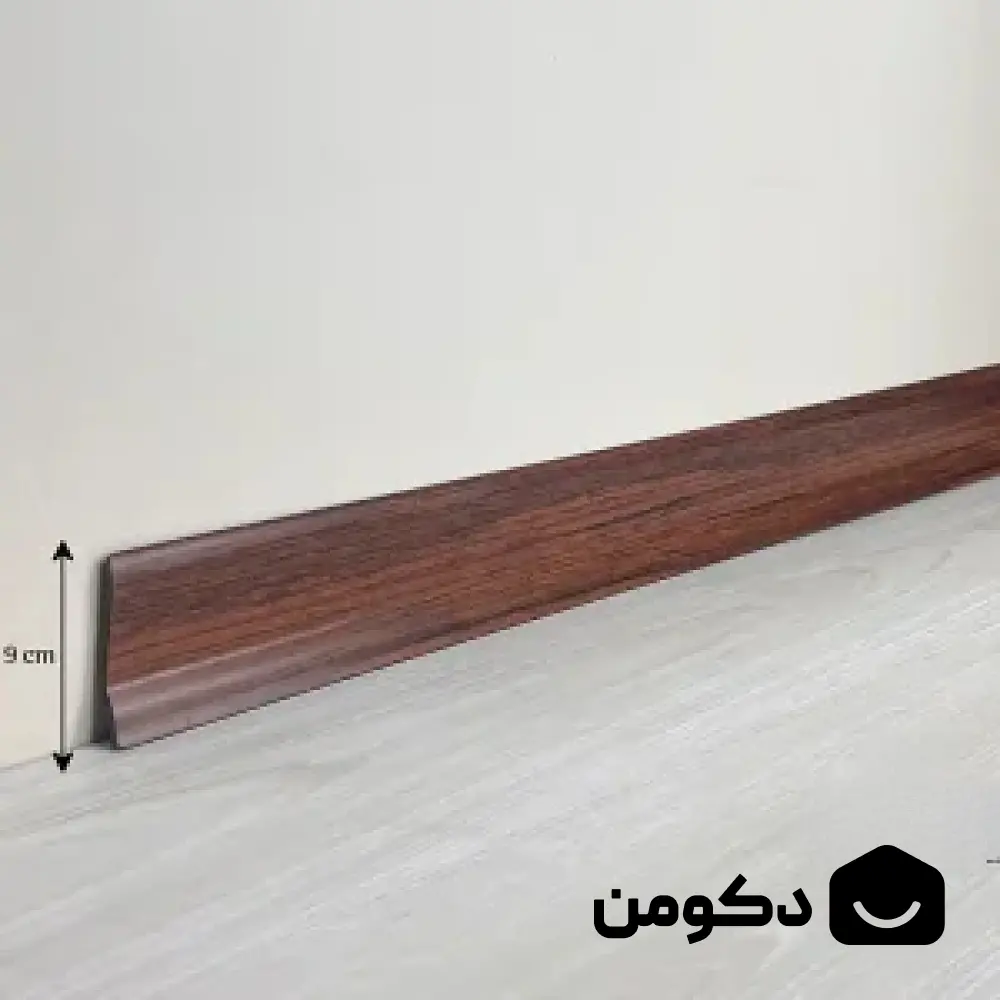 قرنیز پی وی سی طرح چوب گردویی سایز ۹ سانت